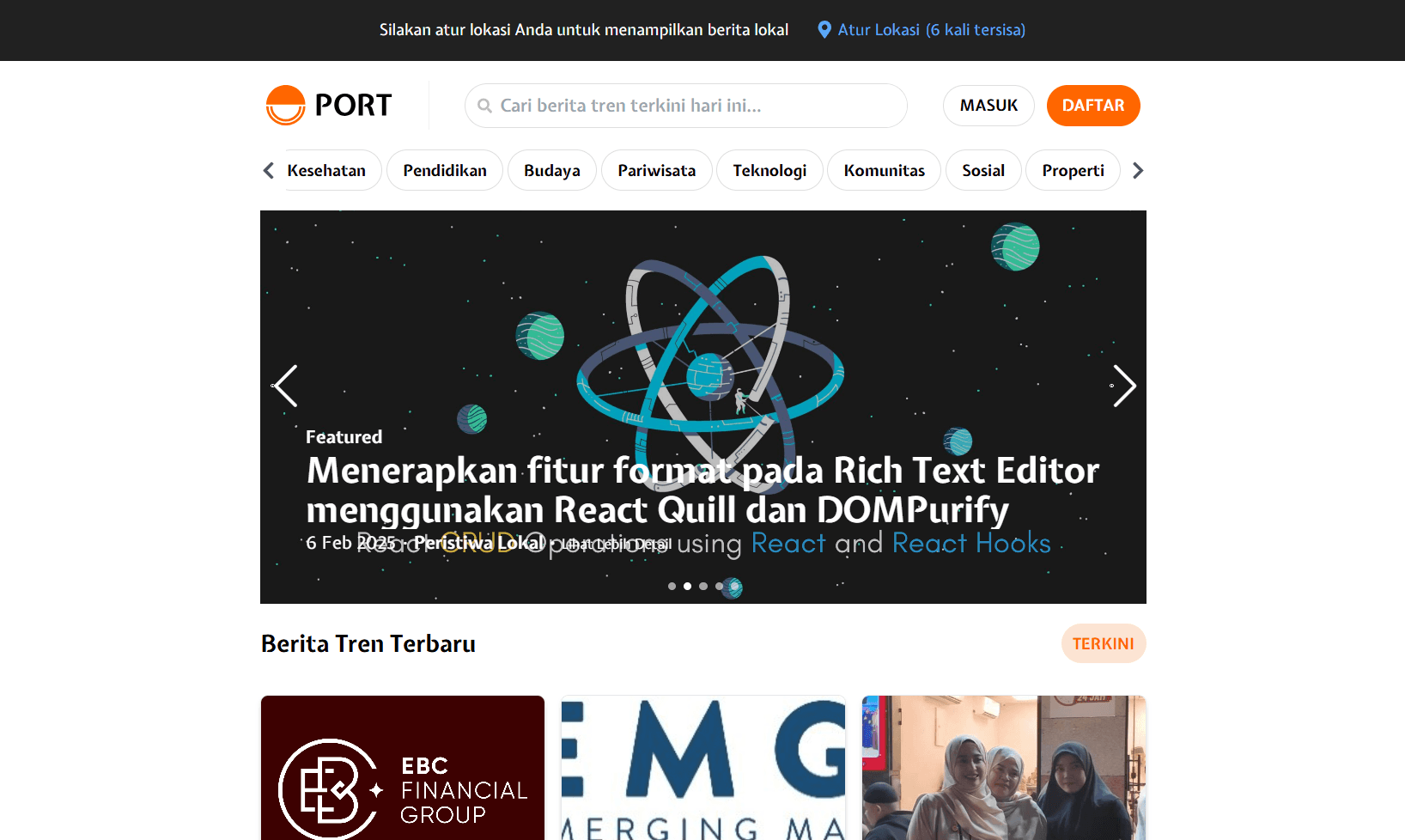 KabarLokal: Portal Berita Cerdas dengan Personalisasi Lokasi